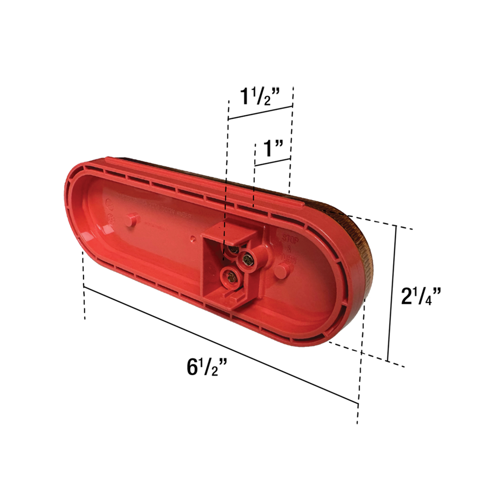Uni-Bond LIGLED2238H-6R Heated LED 6" Oval Signal Lamp - Red | MunroPowersports.com