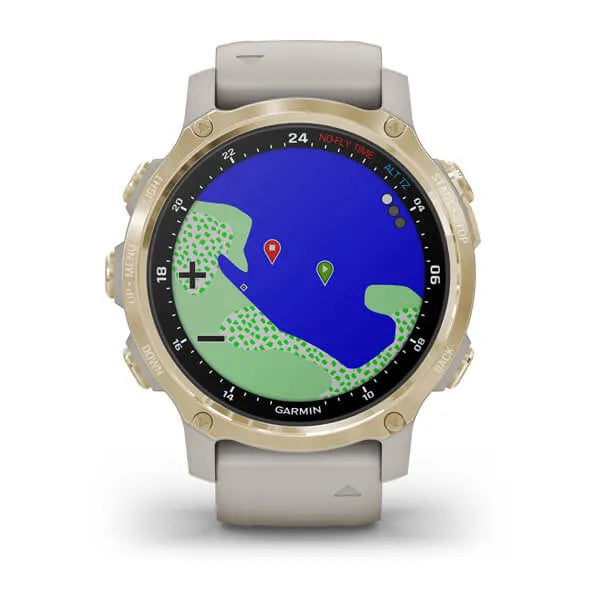 Garmin Descent Mk2S, Light Gold with Light Sand Silicone Band - 010-02403-00 | MunroKennels.com