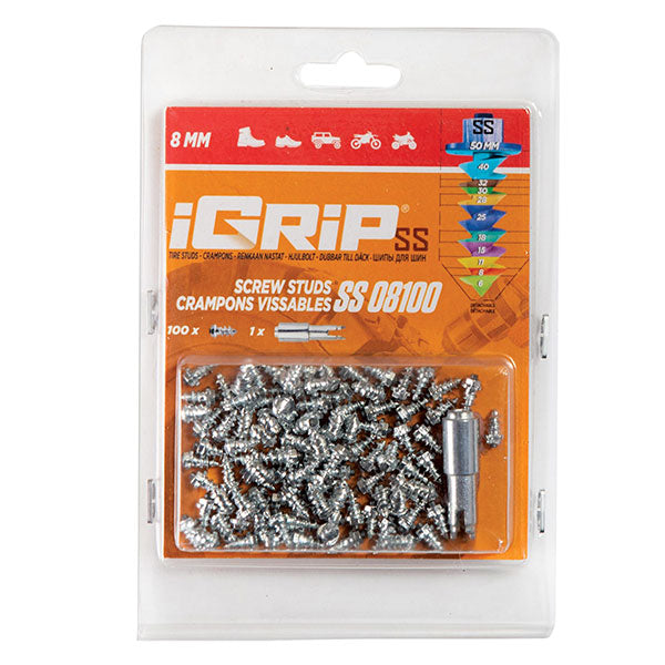 Igrip Shouldered Tire Studs 8MM 100Pk (SS-08100) | MunroPowersports.com