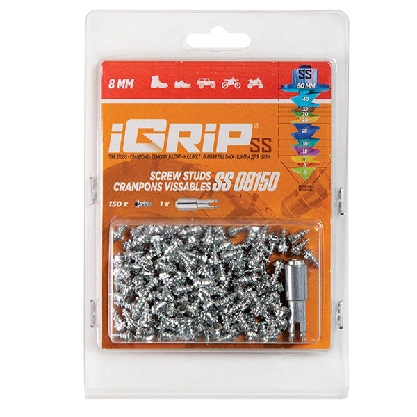 Igrip Shouldered Tire Studs 8MM 150Pk (SS-08150) | MunroPowersports.com