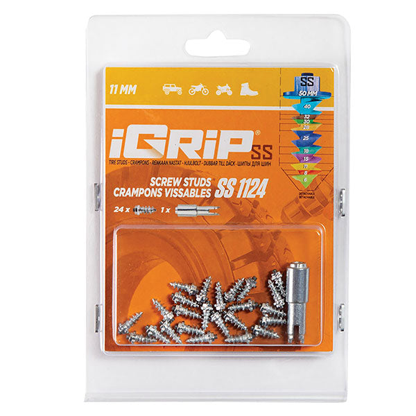 Igrip Shouldered Tire Studs 11MM 24Pk - 02-01120 | MunroPowersports.com