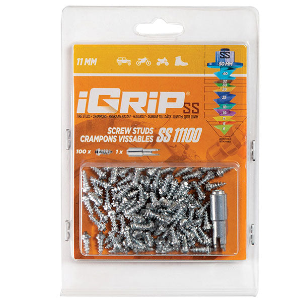 Igrip Shouldered Tire Studs 11MM 100Pk - 02-01121 | MunroPowersports.com