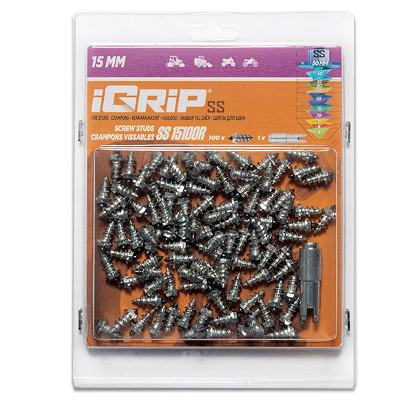 Igrip Shouldered Racing Tire Studs 15MM 100Pk - 02-01152 | MunroPowersports.com