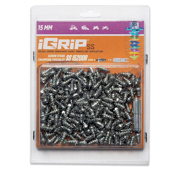 Igrip Shouldered Racing Tire Studs 15MM 200Pk - 02-01154 | MunroPowersports.com