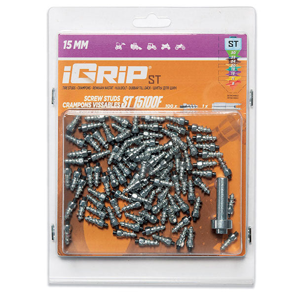 Igrip Standard Studs 15MM 100Pk | MunroPowersports.com