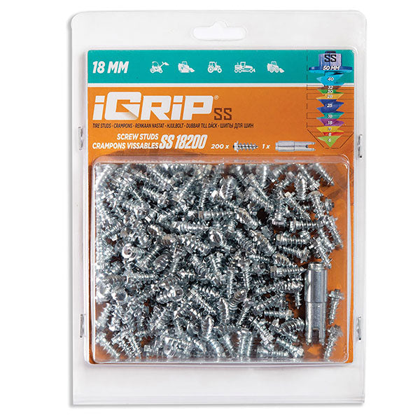Igrip Shouldered Tire Studs 18MM 200Pk (SS-18200) | MunroPowersports.com