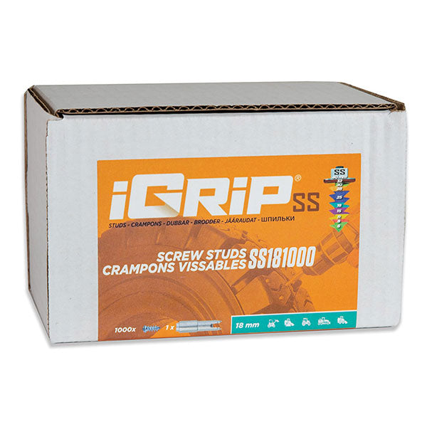 Igrip Shouldered Tire Studs 18MM 1000Pk (SS-181000) | MunroPowersports.com
