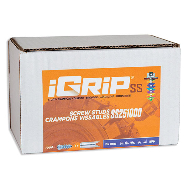 Igrip Shouldered Tire Studs 25MM 1000Pk (SS-251000) | MunroPowersports.com