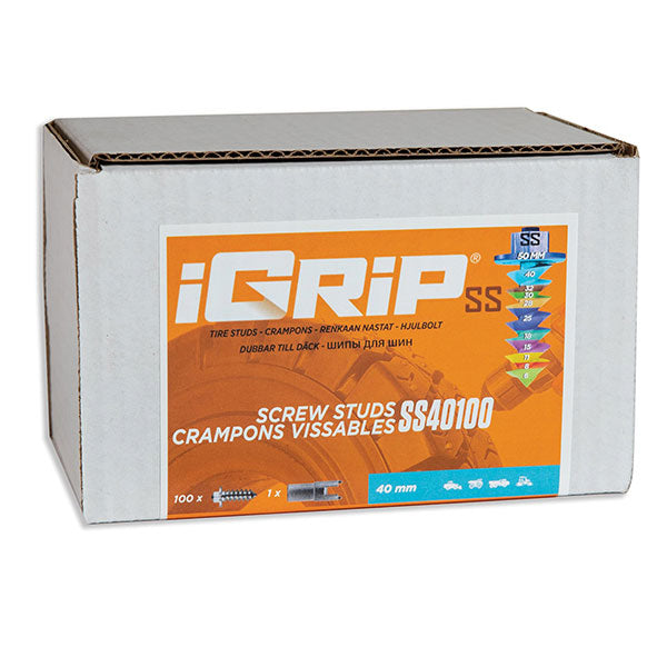 Igrip Shouldered Tire Studs 40MM 100Pk (SS-40100) | MunroPowersports.com