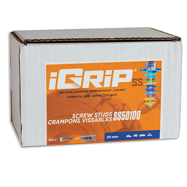 Igrip Shouldered Tire Studs 50MM 100Pk (SS-50100) | MunroPowersports.com