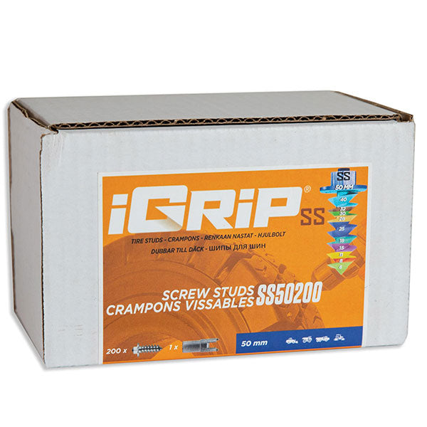 Igrip Shouldered Tire Studs 50MM 200Pk (SS-50200) | MunroPowersports.com