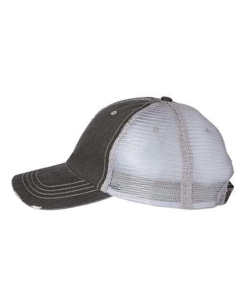 Mega Cap Herringbone Trucker Cap - 6990 | MunroPowersports.com