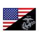 Rothco USMC Eagle, Globe and Anchor Flag Decal (Outside / Back Gum) - 1298 | MunroPowersports.com