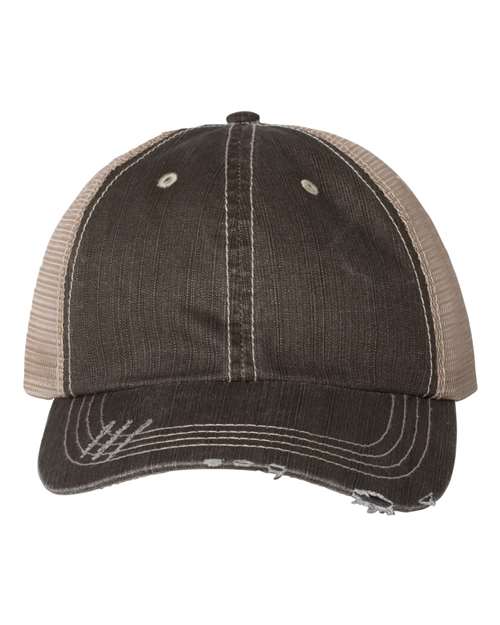 Mega Cap Herringbone Trucker Cap - 6990 | MunroPowersports.com