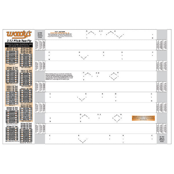 Woody's 2.25 Pitch Quiet Pad Two-Ply Template (252T-Temp) | MunroPowersports.com