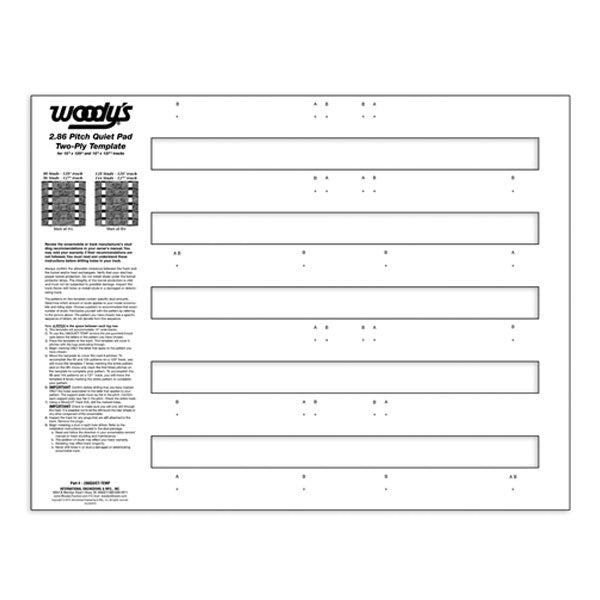 Woodys 2.86 Pitch Quiet Pad Two-Ply Template (286Quiet-Temp) | MunroPowersports.com
