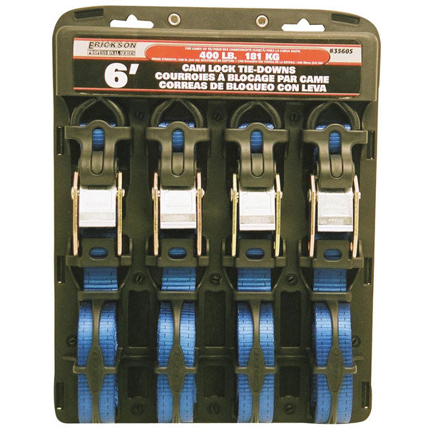 Erickson Professional Series Cam Lock Tie Down 4Pk 390-1303 | MunroPowersports.com