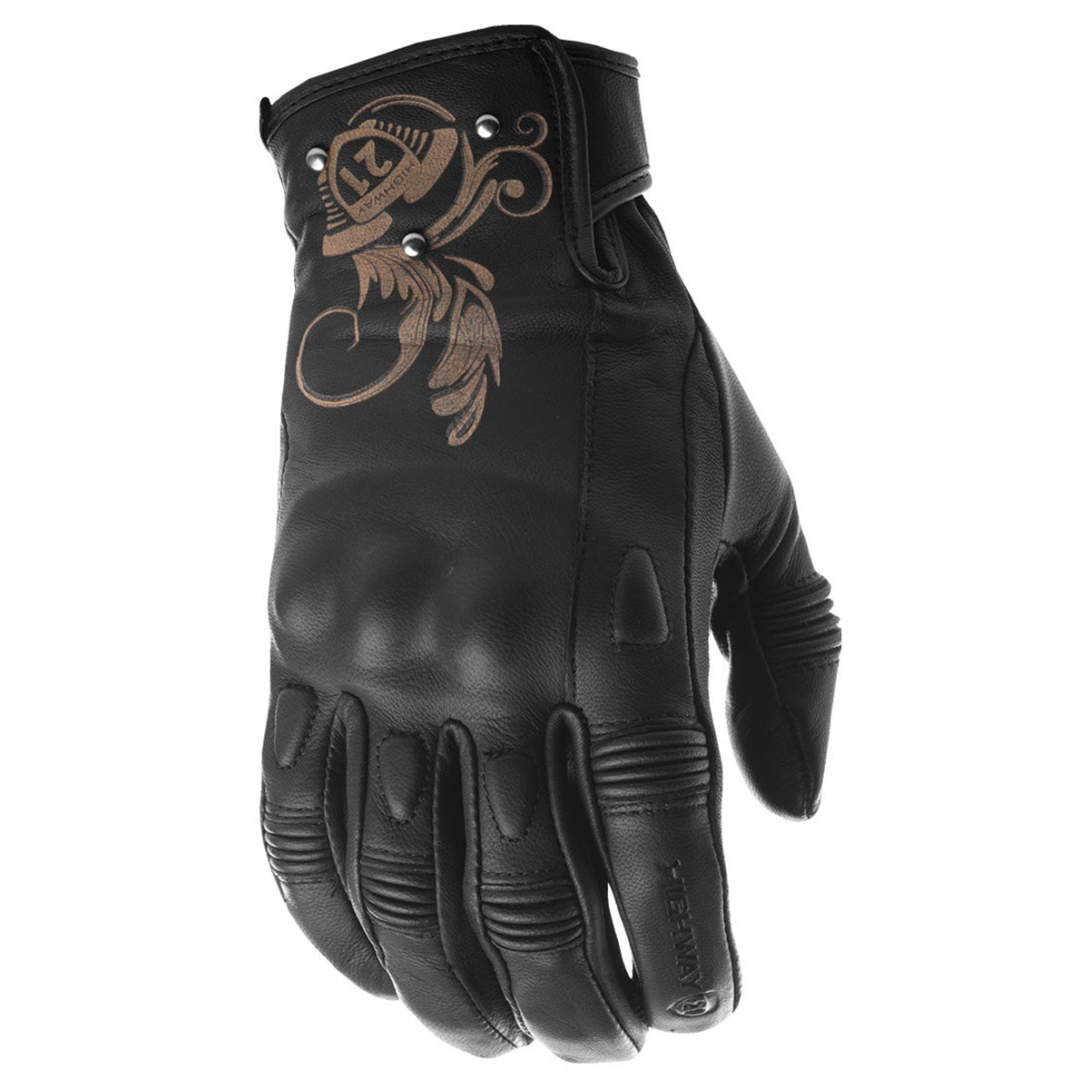 Highway 21 Women's Black Ivy Gloves 489-0080S | MunroPowersports.com