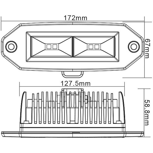 4" Slim Scene LED Light - Flush Mount 10-20148