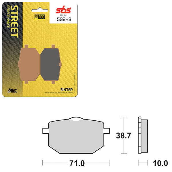 SBS PERFORMANCE HS SINTER FRONT BRAKE PAD (6250596108)