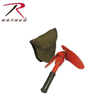 Rothco Orange Mini Pick & Shovel with Cover - 67 | MunroPowersports.com