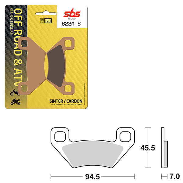 Sbs Atv/Utv Sinter Brake Pad (6460822108) - 822ATS | MunroPowersports.com