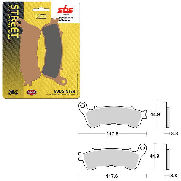 Sbs Sp Evo Sinter Front Brake Pad (6390828108) - 828SP | MunroPowersports.com
