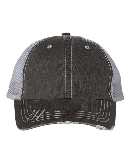 Mega Cap Herringbone Trucker Cap - 6990 | MunroPowersports.com