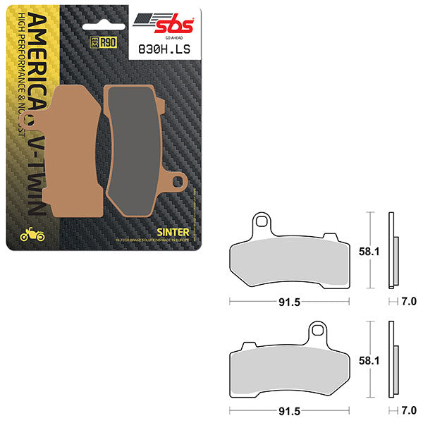 Sbs High Performance & No Dust Sinter Rear Brake Pad (6560830108) - 830H.LS | MunroPowersports.com