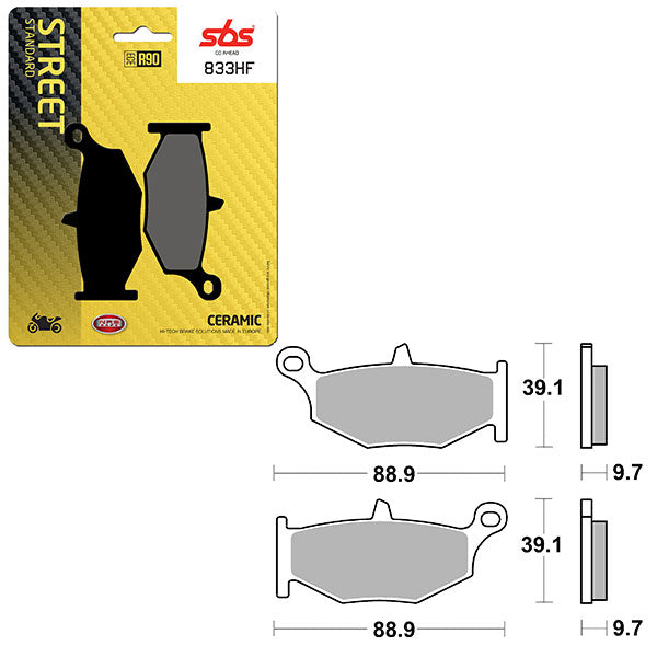 Sbs Atv/Utv Ceramic Brake Pad (6190833108) - 833HF | MunroPowersports.com