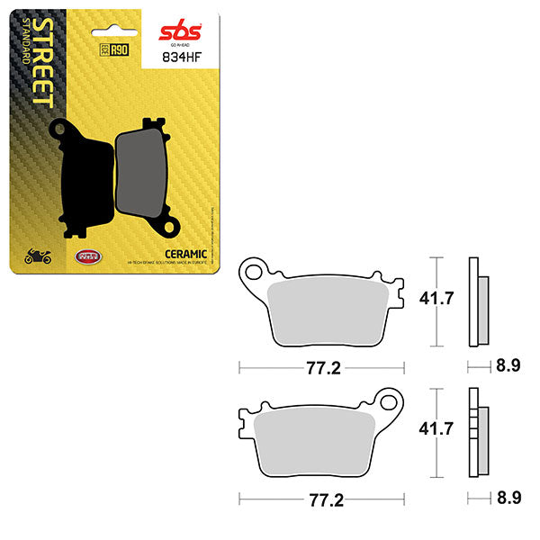 Sbs Atv/Utv Ceramic Brake Pad (6190834108) - 834HF | MunroPowersports.com