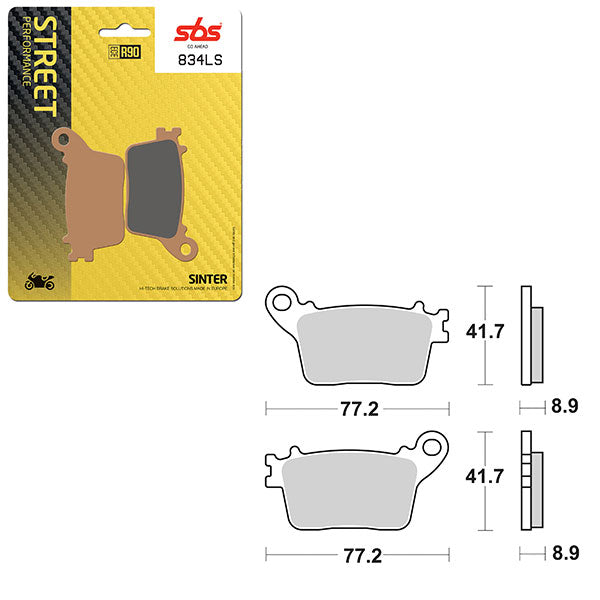 Sbs Performance Ls Sinter Rear Brake Pad (6260834108) - 834LS | MunroPowersports.com