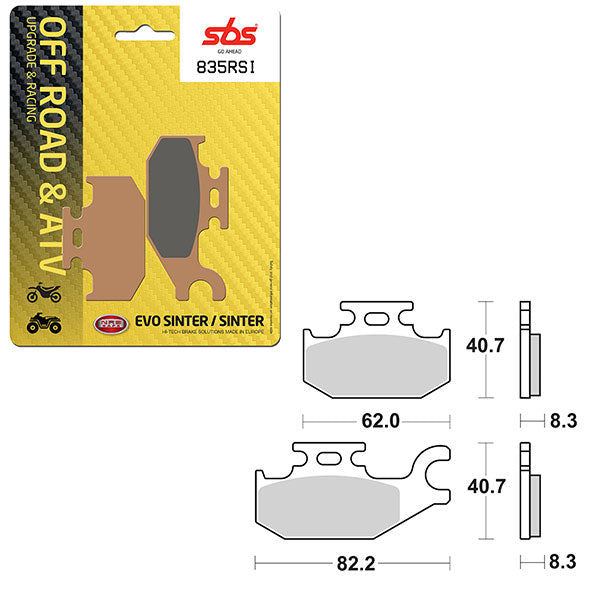 Sbs Atv/Utv Evo Sinter Brake Pad (6280835108) - 835RSI | MunroPowersports.com