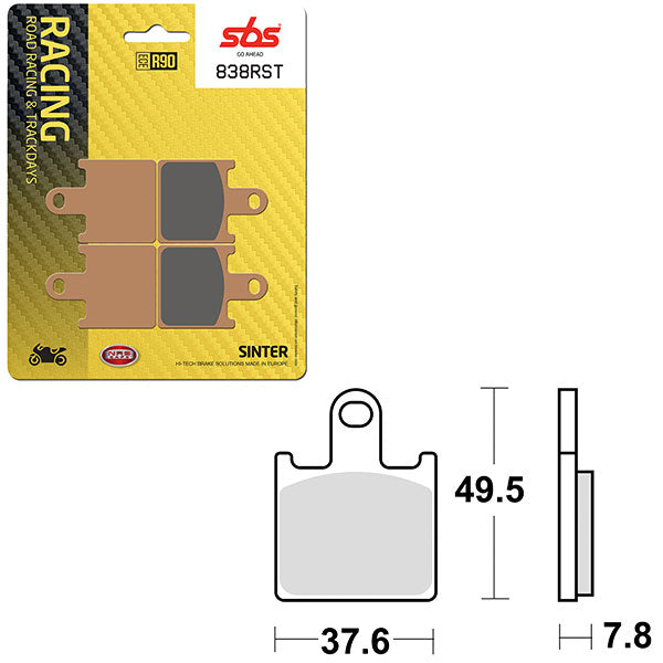 Sbs Road Racing & Trackdays Sinter Front Brake Pad (6470838108) - 838RST | MunroPowersports.com