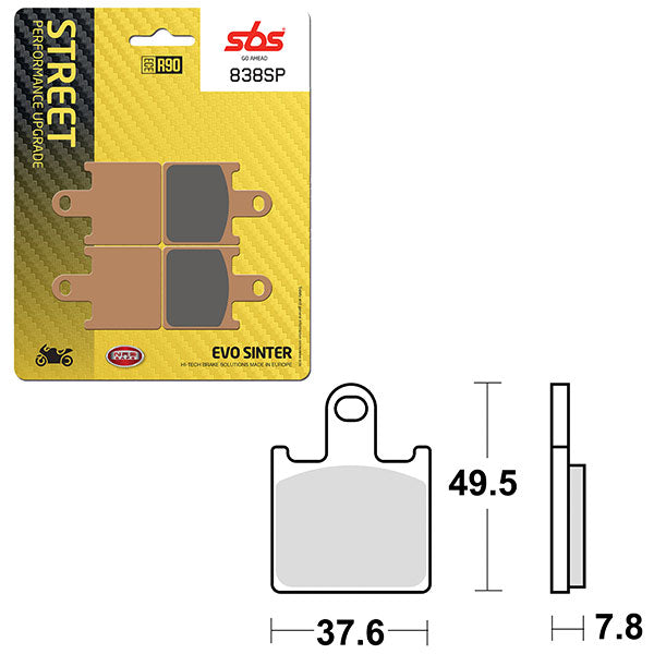 Sbs Sp Evo Sinter Front Brake Pad (6390838108) - 838SP | MunroPowersports.com