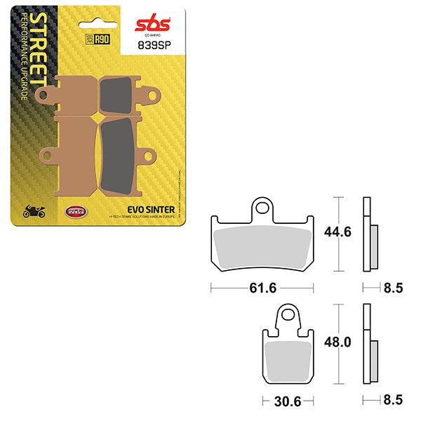 Sbs Sp Evo Sinter Front Brake Pad (6390839108) - 839SP | MunroPowersports.com