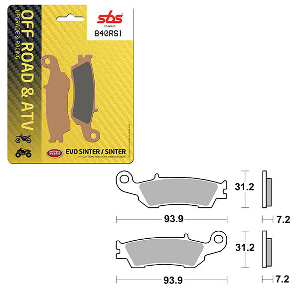 Sbs Atv/Utv Evo Sinter Brake Pad (6280840108) - 840RSI | MunroPowersports.com