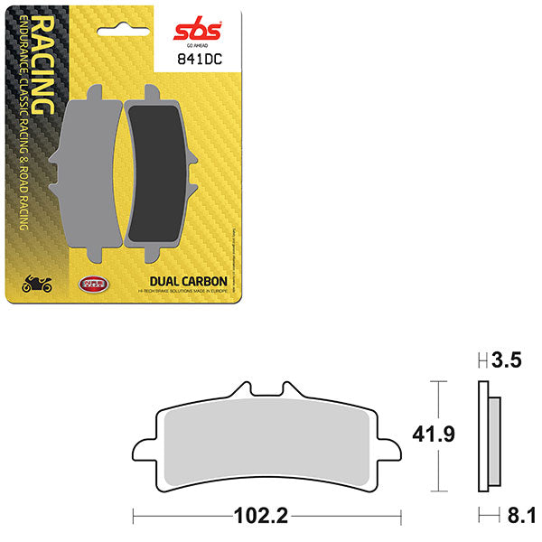 Sbs Dual Carbon Front For Race Use Only Brake Pad (6290841108) - 841DC | MunroPowersports.com