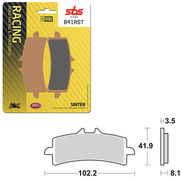 Sbs Road Racing & Trackdays Sinter Front Brake Pad (6470841108) - 841RST | MunroPowersports.com