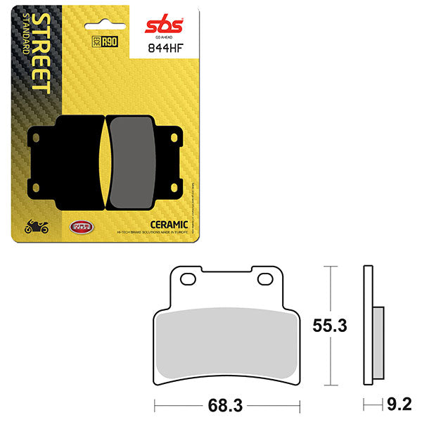 Sbs Atv/Utv Ceramic Brake Pad (6190844108) - 844HF | MunroPowersports.com