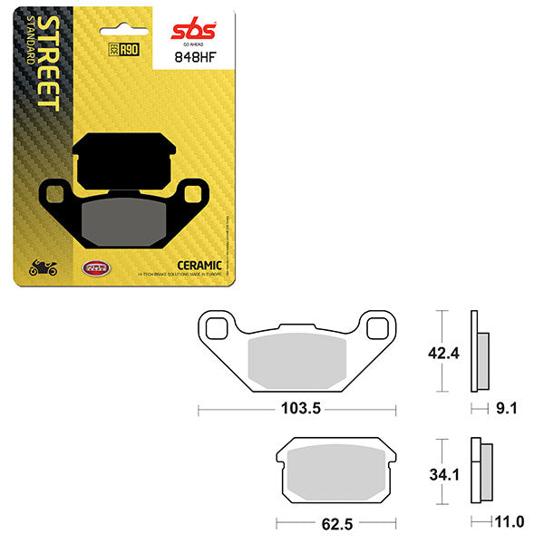 Sbs Atv/Utv Ceramic Brake Pad (6190848108) - 848HF | MunroPowersports.com