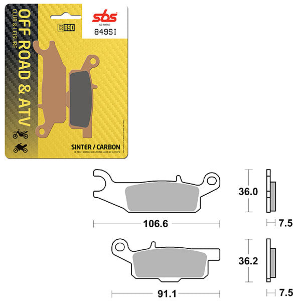Sbs Atv/Utv Sinter Brake Pad (6240849108) - 849SI | MunroPowersports.com
