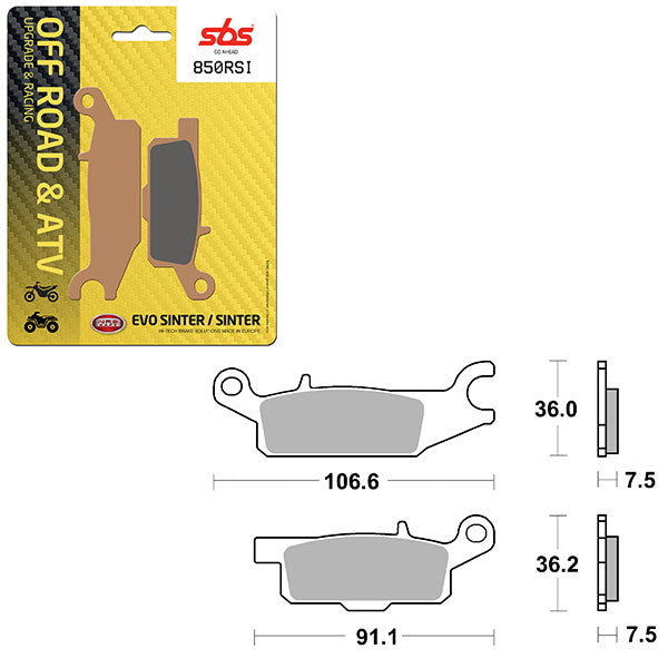 Sbs Atv/Utv Evo Sinter Brake Pad (6280850108) - 850RSI | MunroPowersports.com