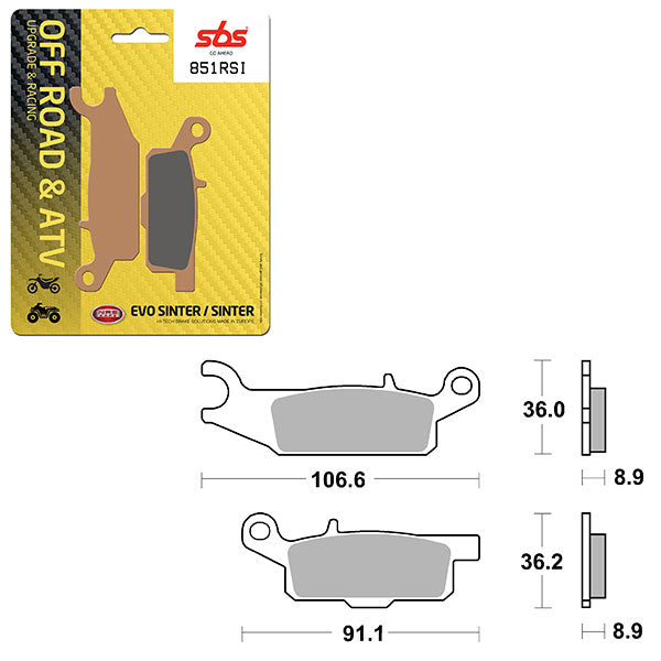 Sbs Atv/Utv Evo Sinter Brake Pad (6280851108) - 851RSI | MunroPowersports.com