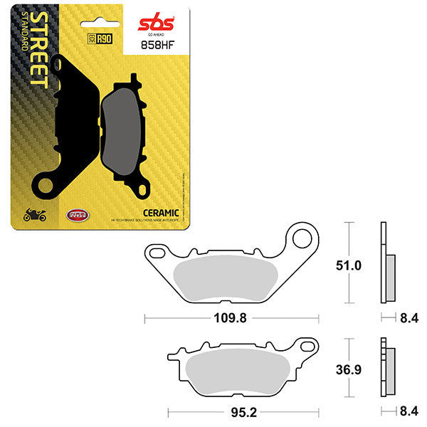Sbs Atv/Utv Ceramic Brake Pad (6190858108) - 858HF | MunroPowersports.com