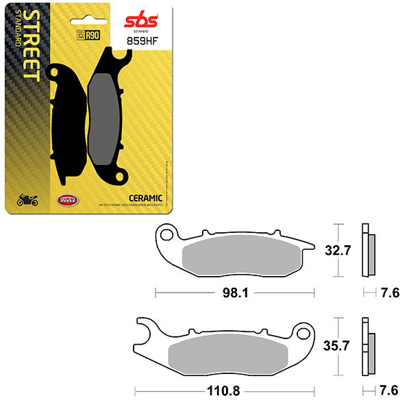 Sbs Atv/Utv Ceramic Brake Pad (6190859108) - 859HF | MunroPowersports.com