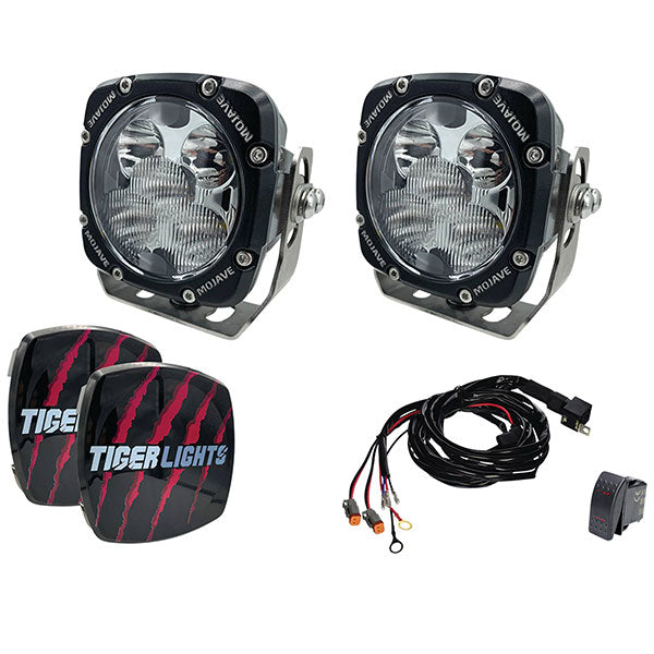 Tiger Lights Mojave 4" Light Kit & Harness (Tlm4-Kit) - 86-03062 | MunroPowersports.com
