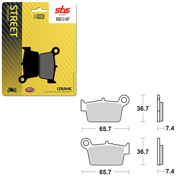 Sbs Atv/Utv Ceramic Brake Pad (6190861108) - 861HF | MunroPowersports.com
