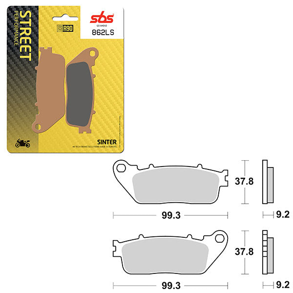 Sbs Performance Ls Sinter Rear Brake Pad (6260862108) - 862LS | MunroPowersports.com