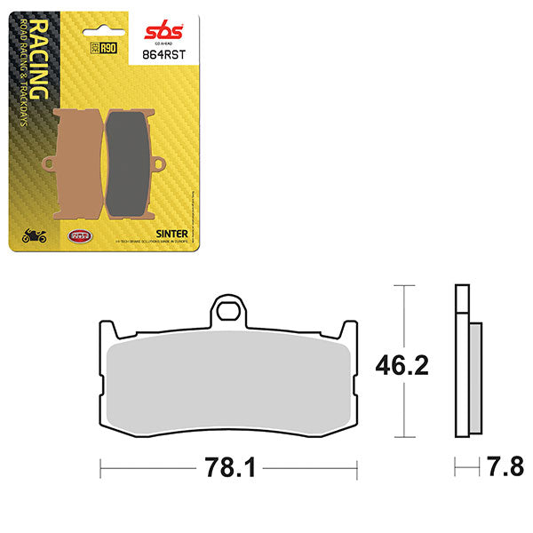 Sbs Road Racing & Trackdays Sinter Front Brake Pad (1627864) - 864RST | MunroPowersports.com